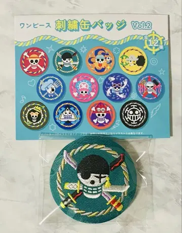 ONE PIECE 조로 자수 캔뱃지 캔뱃지 원피스 해적기