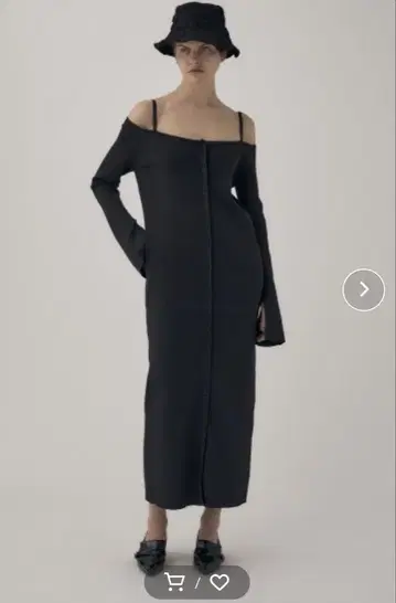 moussy M_ 엠언더바 롱 원피스 블랙