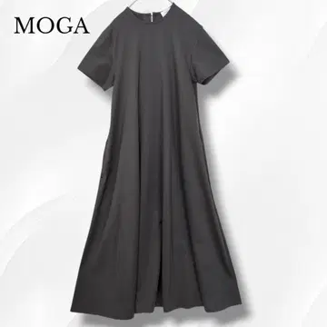 최근 모델 MOGA 코튼 맥시 원피스 피스 롱 원피스 그레이