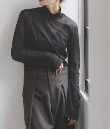 시어 스키니 하이넥