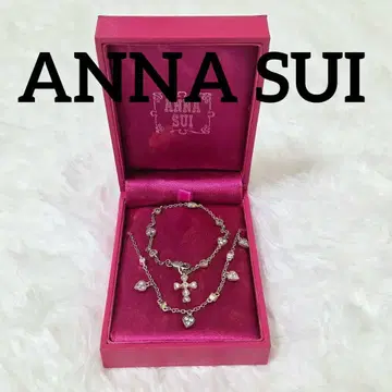 ANNA SUI 하트 크로스 팔찌 하트 목걸이 2개 세트 안나수이