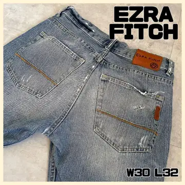 Ezra Fitch 스트레이트 데님 팬츠 데미지 가공 W30 남성용