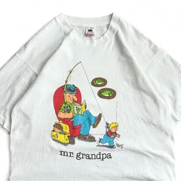 80-90s USA 낚시 mr. grandpa 티셔츠