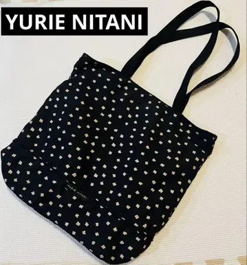 새상품급 YURIE NITANI 블랙 도트 토트백