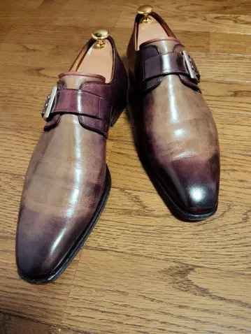 산토니 santoni 싱글 몽크 7 1/2
