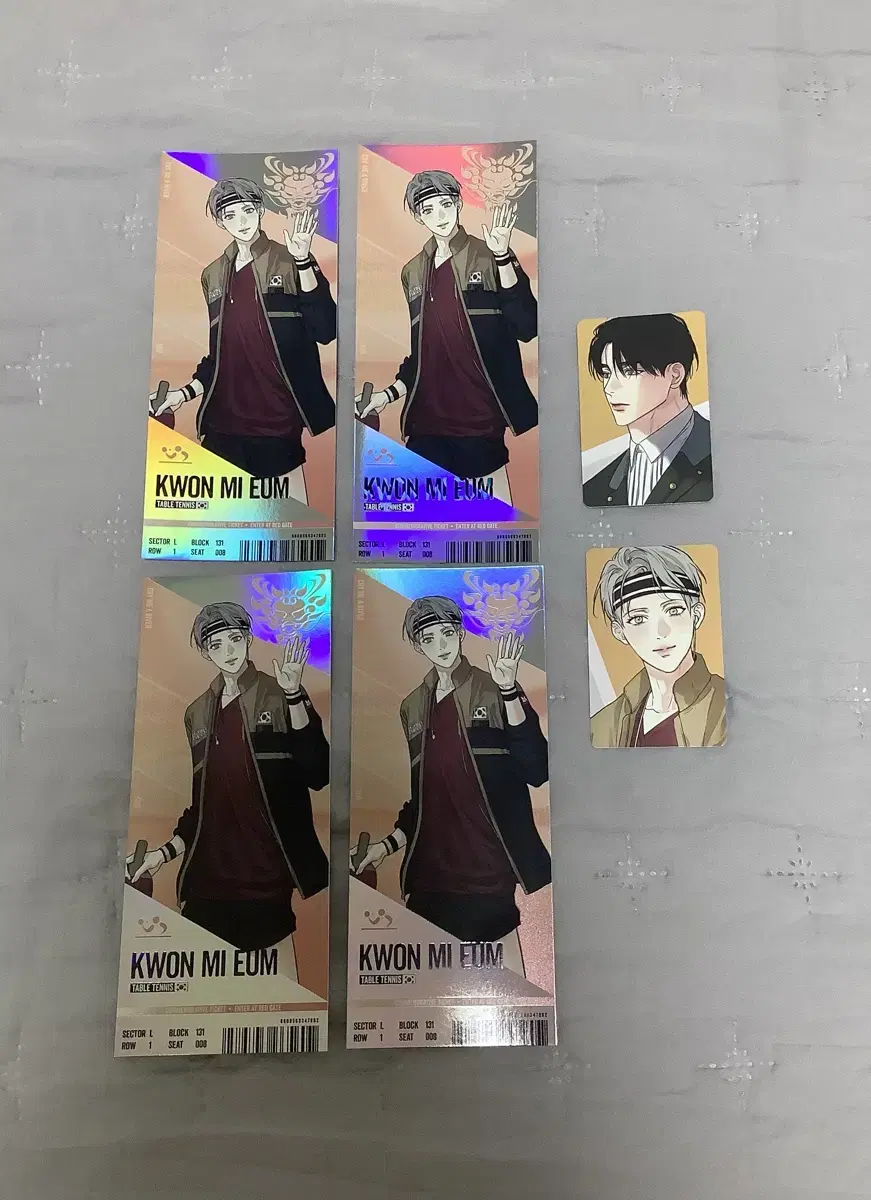 Team Lezhin Pop Up Desire Baek Ji-tae Kwon Mi-eum Game Ticket Ticket Photocard Poca