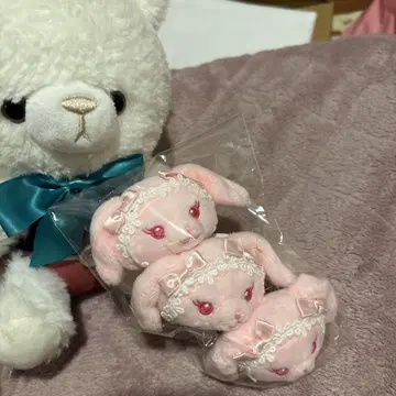 BABY 우사쿠미야 챠리 클립 브로치 핑크 새상품 3개 세트