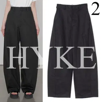HYKE 25SS BARREL LEG PANTS 배럴 레그 팬츠 와이드
