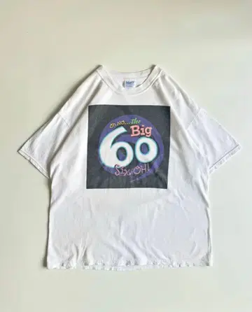 00s "oh no the big 60 six-oh" 티셔츠 USA