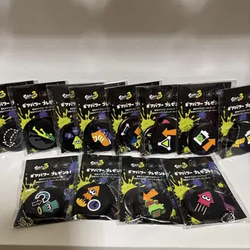 Splatoon ZOZOTOWN 기어 파워 키링 & 스티커 12개