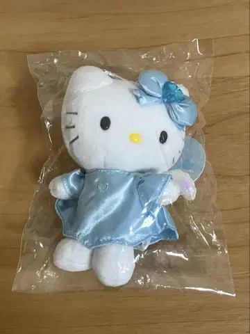 헬로키티 엔젤 마스코트 키링 블루 봉제 인형 산리오