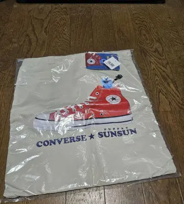 퍼펫 순순 컨버스 콜라보 토트백 아이보리