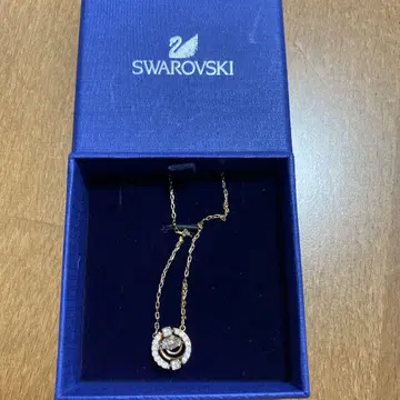 스와로브스키 스톤 목걸이 로즈 골드