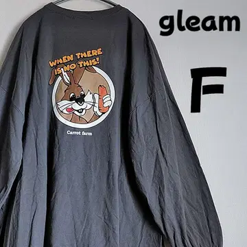gleam 캐럿 팜 BIG 티셔츠 긴팔