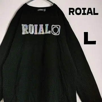 ROIAL 로얄 빅 로고 긴팔 블랙 L 롱 T 남성용