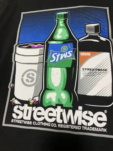 streetwise 그래픽 티셔츠 M 사이즈 롱 티셔츠
