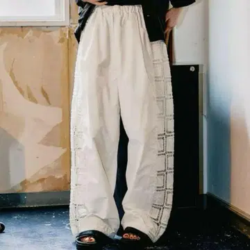 니코앤드 MODE NORM CORE 사이드 레이스 이지 팬츠 아이보리 L