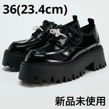 자라 비쥬 장식 레이스업 슈즈 36 23.4cm