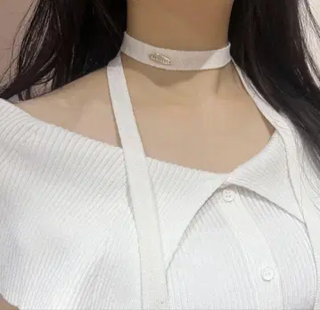Anmile 큰 옷깃 리본 포함 탑