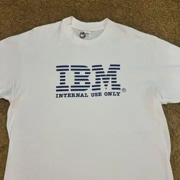 USA제 IBM L 기업계 빈티지 스타일 티셔츠 소매 싱글 스티치 44