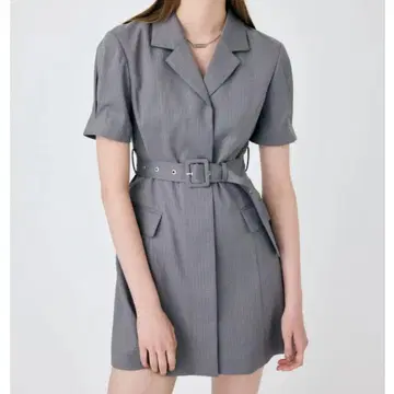 MOUSSY BELTED BLAZER 미니 드레스 (사이즈:2)