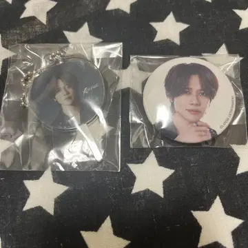 INI 후지마키 쿄스케 캡슐 토이 미니 부채 미니 캔뱃지 2개 세트