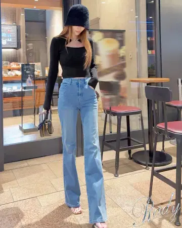 새상품 Rady 플레어 데님 팬츠 23인치 라이트 블루