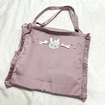 미사용 새상품 아마벨 폭신폭신 토끼 아플리케 토트백