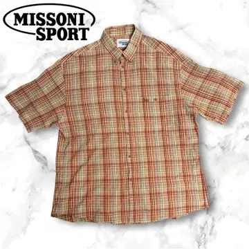 MISSONI 미쏘니 스포츠 웨어 라인 체크 반팔 셔츠