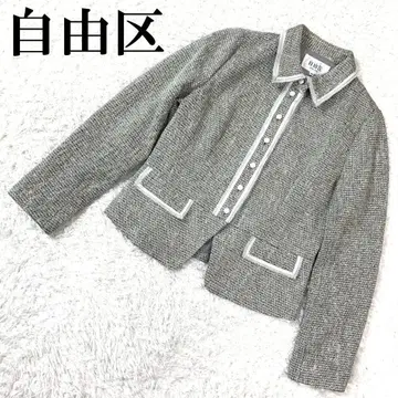 자유구 Jiyuuk 테일러드 자켓 라메 그레이 40 B8387