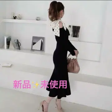 로얄 파티 스카프 원피스