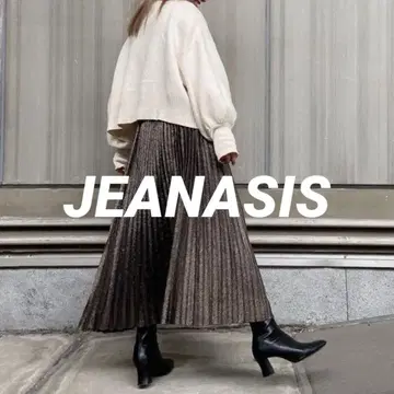 JEANASIS 지나시스 라메 글리터 리버서블 플리츠 스커트