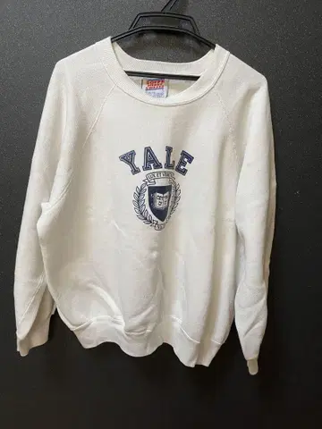 칼리지 로고 Yale 맨투맨 XL 화이트