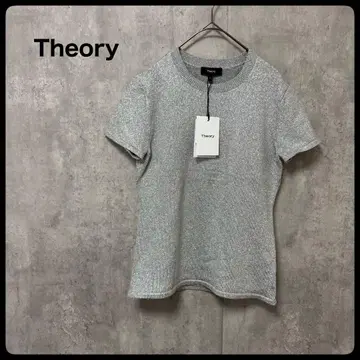 미사용 Theory 24SS 워셔블 글리터 니트 실버