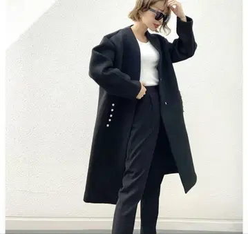 새상품급 본딩 펄 버튼 코트 인기 상품 셀렉