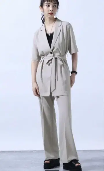 HARE 팬츠 수트 셋업 프리 사이즈