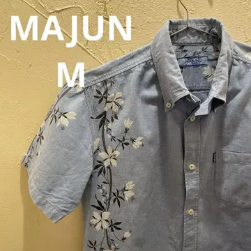 MAJUN 마준 카리유시 의류 꽃무늬 반팔 셔츠 M