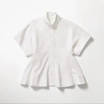 cccmalie 시마리 페플럼 반팔 블라우스 화이트