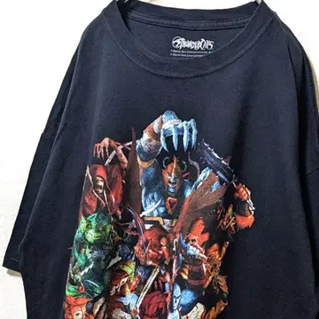 썬더캣츠 빅 로고 티셔츠 블랙 검정 XL 구제 의류
