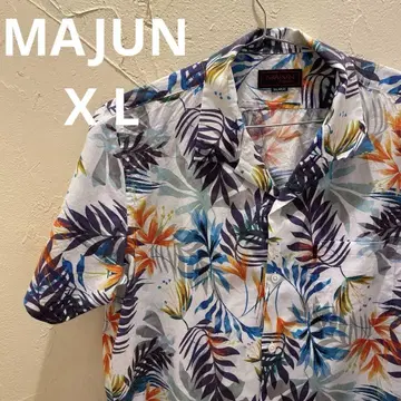 MAJUN 마준 카리유시 의류 알로하 셔츠 X-LARGE 플로럴