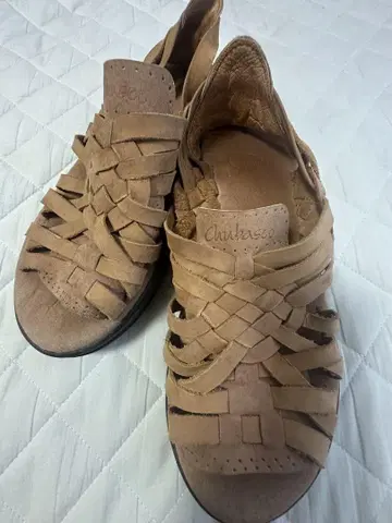 새상품급 chubasco AZTEC 구르카 샌들 가죽 베이지