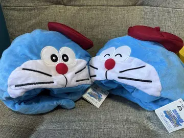 도라에몽 봉제 인형 모자 세트