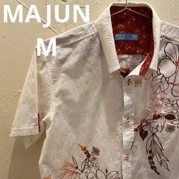MAUN 마준 카리유시 의류 꽃무늬 반팔 셔츠 M