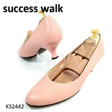 성공 워크 와코루 천연 가죽 핑크 23.5cm 플레인토