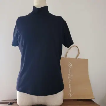 요건 레일 썸머 니트 면100% 하이넥
