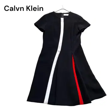 Calvin Klein 캘빈클라인 블랙 원피스 A라인 반팔