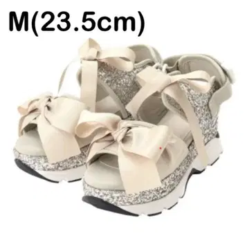 메리제니 글리터 리본 스니커즈 샌들 M 23.5 새상품