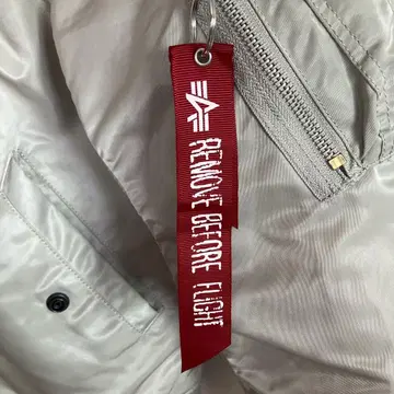 실버 MA-1 플라이트 자켓 REMOVE BEFORE FLIGHT