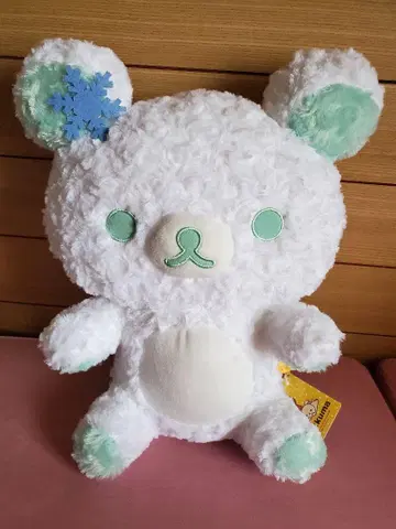 리락쿠마 파스텔 화이트 로즈 봉제 인형 XL 새상품
