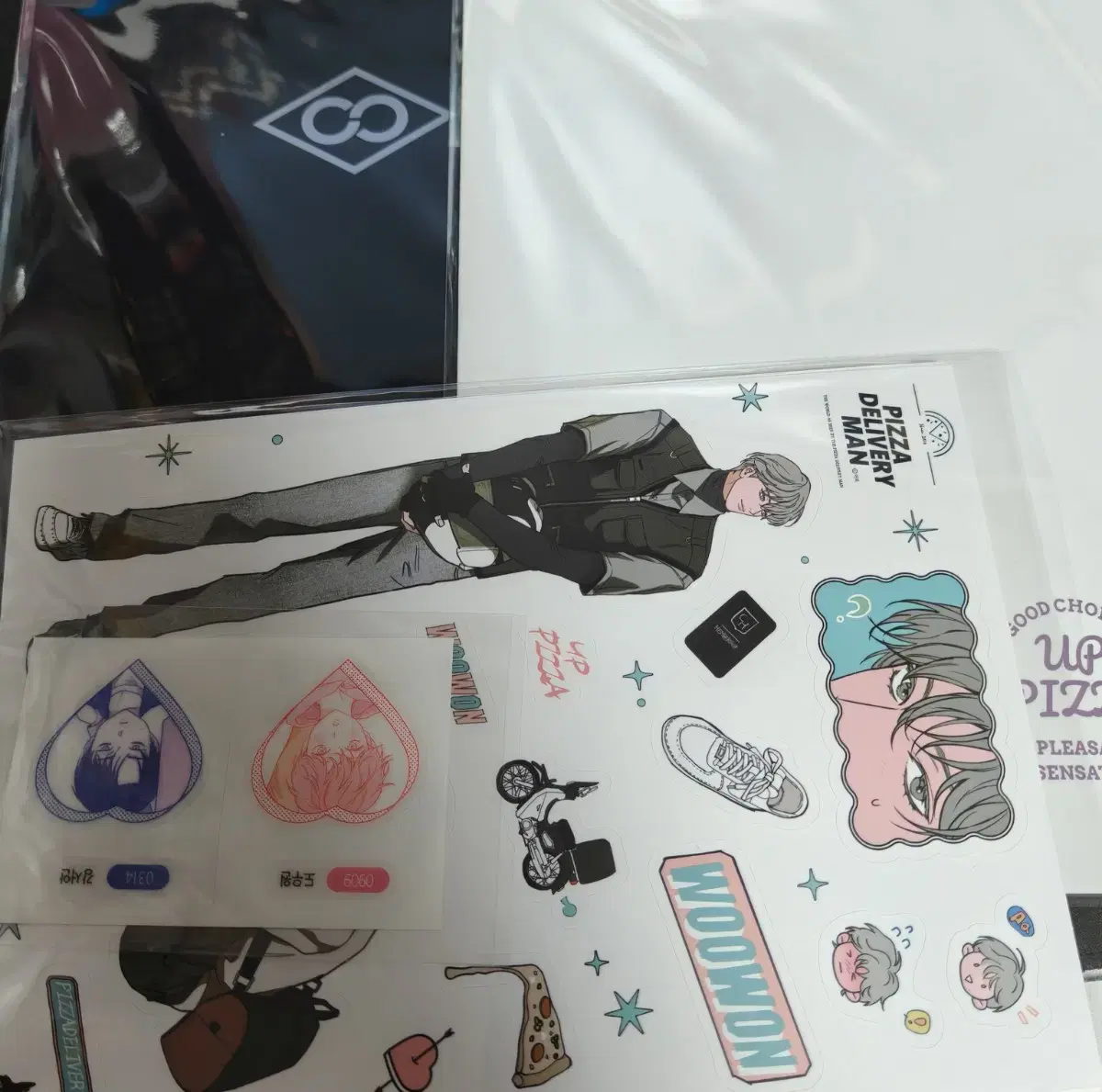 Pizza Delivery Man and Golden Palace Sticker Holder Package